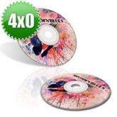ADESIVO EM PAPEL CD/DVD - 4X0 - 500UN